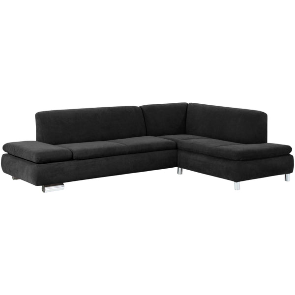 Max Winzer Sofa 2,5-Sitzer links mit Ecksofa rechts Terrence schwarz