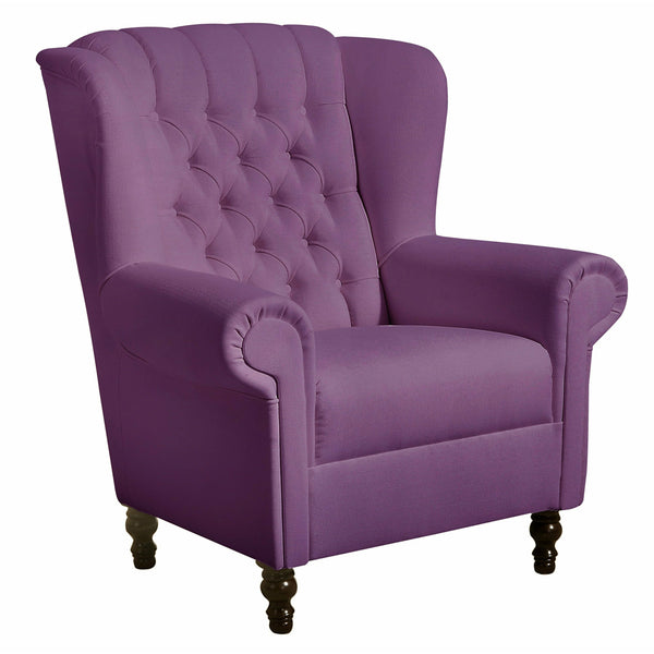 Fauteuil à oreilles Max Winzer Vary violet