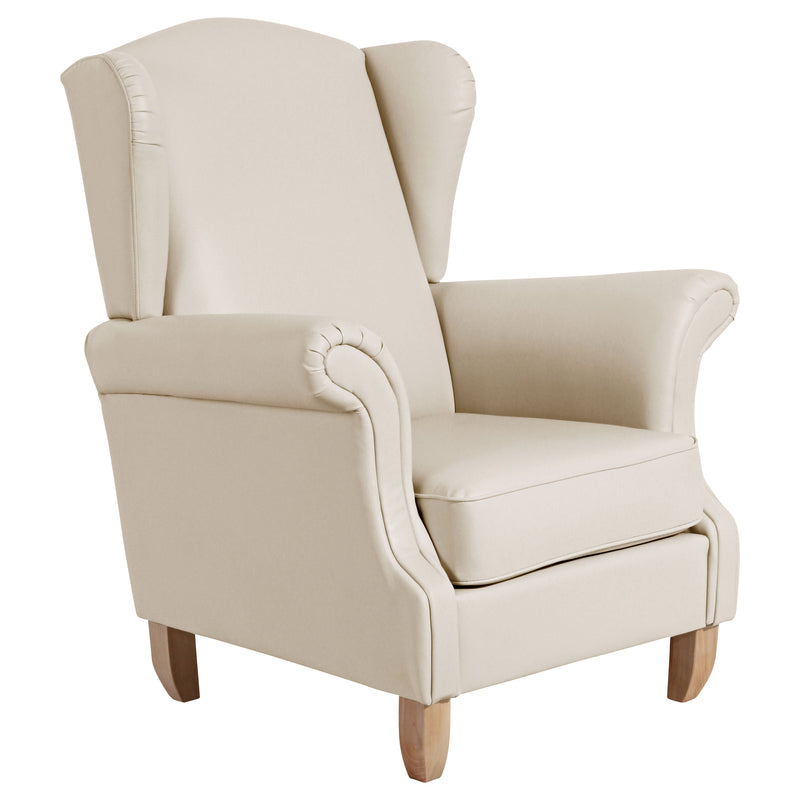 Fauteuil à oreilles Verita beige de Max Winzer