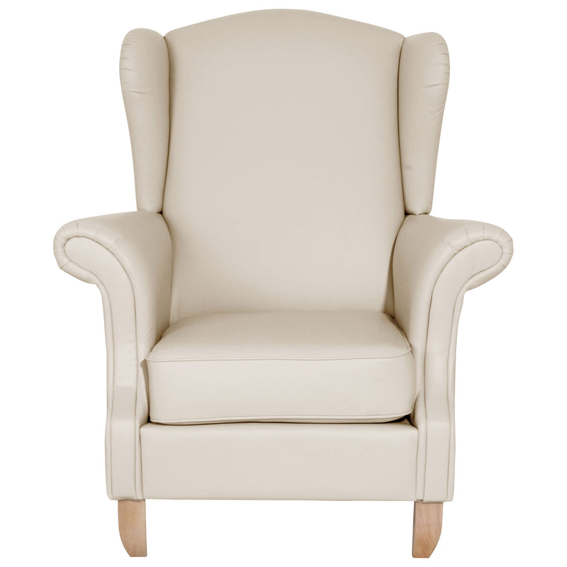 Fauteuil à oreilles Verita beige de Max Winzer