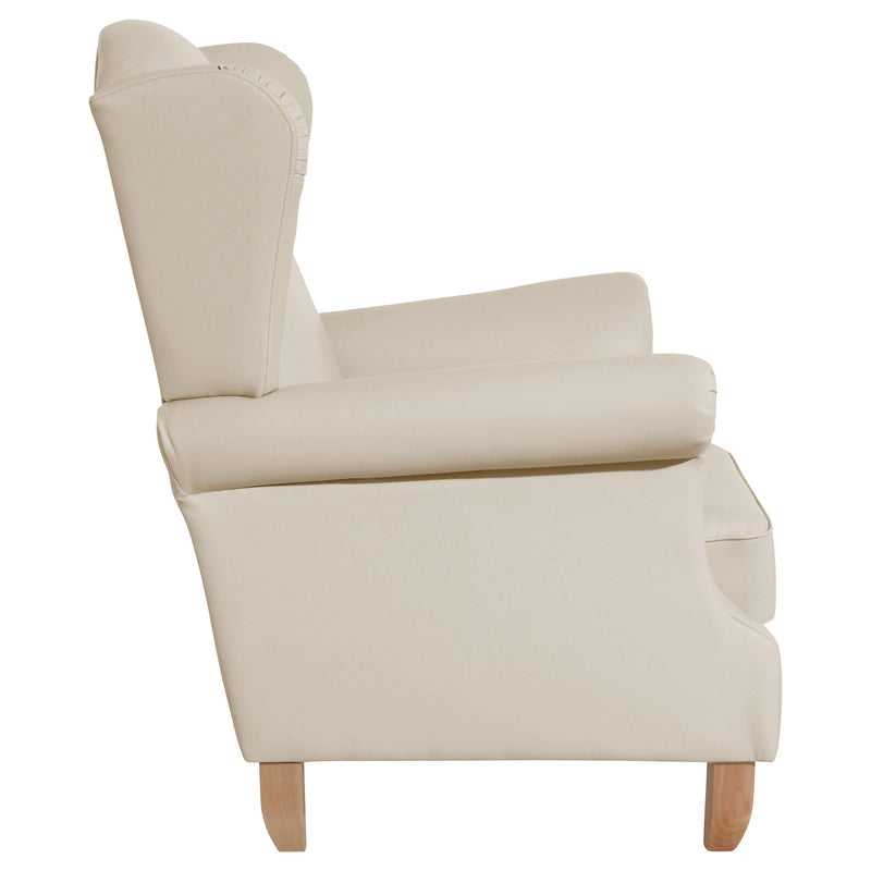 Fauteuil à oreilles Verita beige de Max Winzer