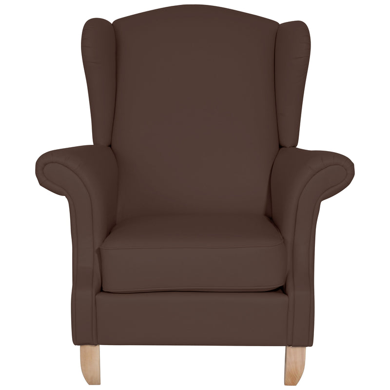 Fauteuil à oreilles Verita marron de Max Winzer