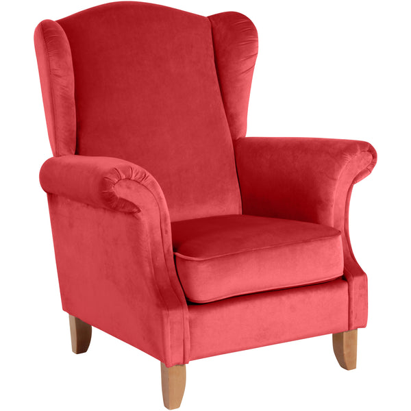 Fauteuil à oreilles Verita rouge de Max Winzer