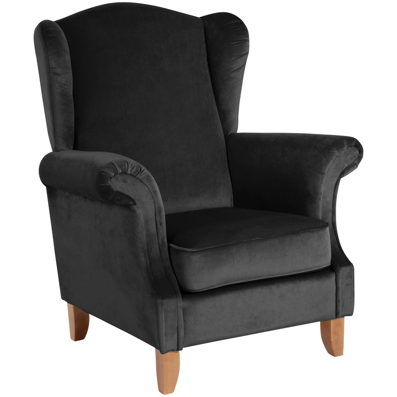 Fauteuil à oreilles Verita noir de Max Winzer