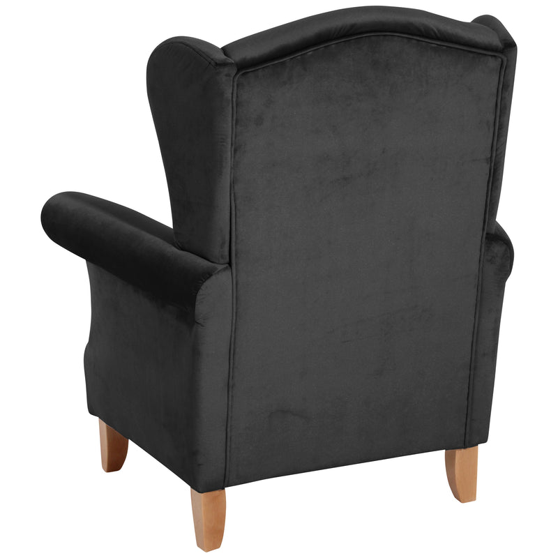 Fauteuil à oreilles Verita noir de Max Winzer