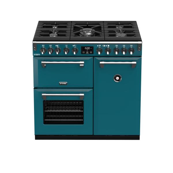 POÊLES RICHMOND Deluxe S900 DF GAZ CB Kingfisher Teal/Chrom 