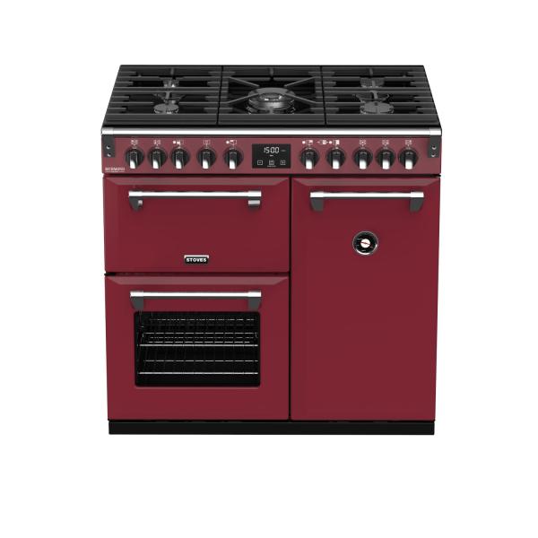 POÊLES RICHMOND Deluxe S900 DF GAZ CB Chili Red/Chrom 