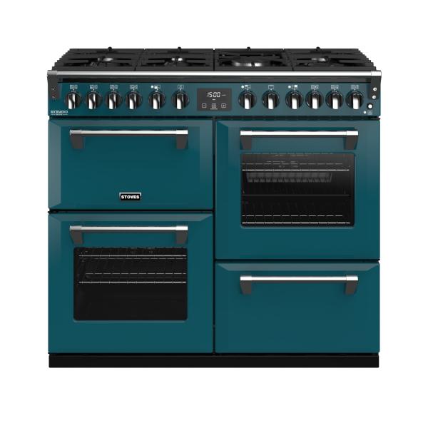 POÊLES RICHMOND Deluxe S1000 DF GAZ CB Kingfisher Teal/Chrom 