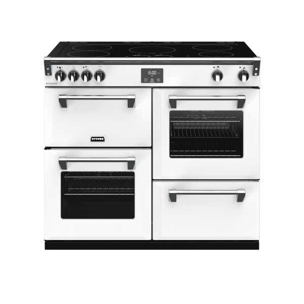 STOVES RICHMOND Deluxe S1000 EI INDUKTION CB Icy White/Chrom