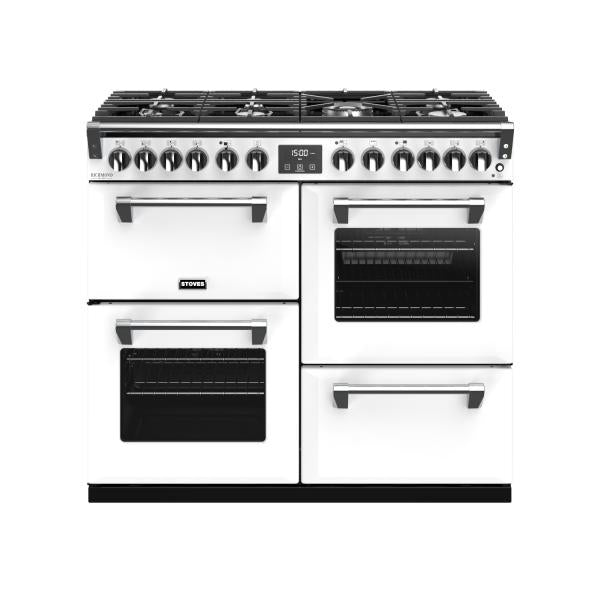 STOVES RICHMOND Deluxe S1000 DF GAS CB Icy White/Chrom