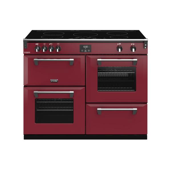 STOVES RICHMOND Deluxe S1100 EI INDUKTION CB Chili Red/Chrom