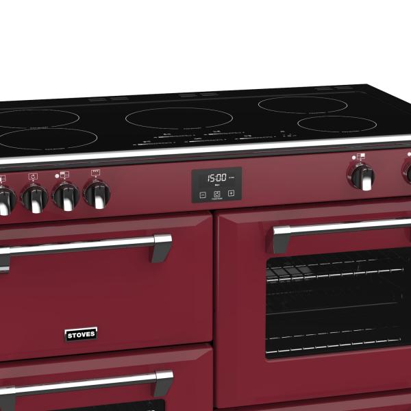 STOVES RICHMOND Deluxe S1100 EI INDUKTION CB Chili Red/Chrom