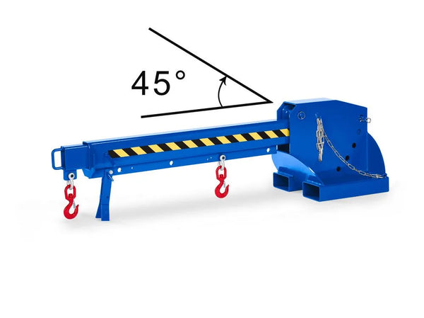 DENIOS kraanarm, uitschuifbaar en in hoogte verstelbaar, draagvermogen 650 - 3000 kg, blauw 