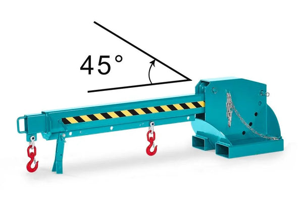 DENIOS Kranarm, Auszieh- Und Höhenverstellbar, Traglast 1250 - 8000 Kg,türkis