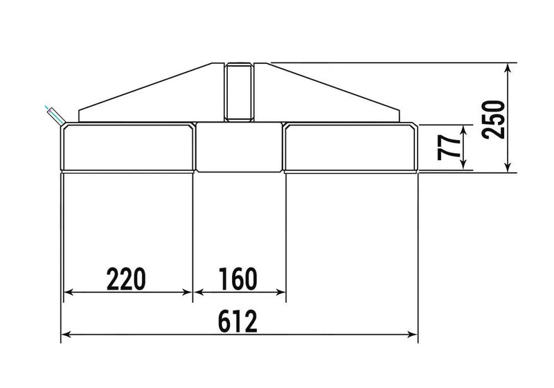 DENIOS Lastarm, 1500 Mm, Traglast 1050 - 5000 Kg, Blau