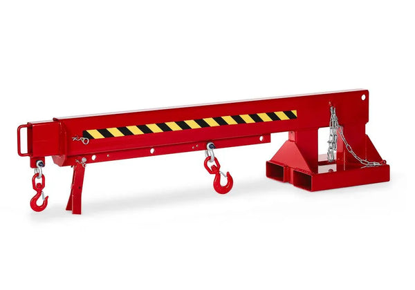 Bras de grue DENIOS, extensible, capacité de charge 650 - 3000 kg, rouge 