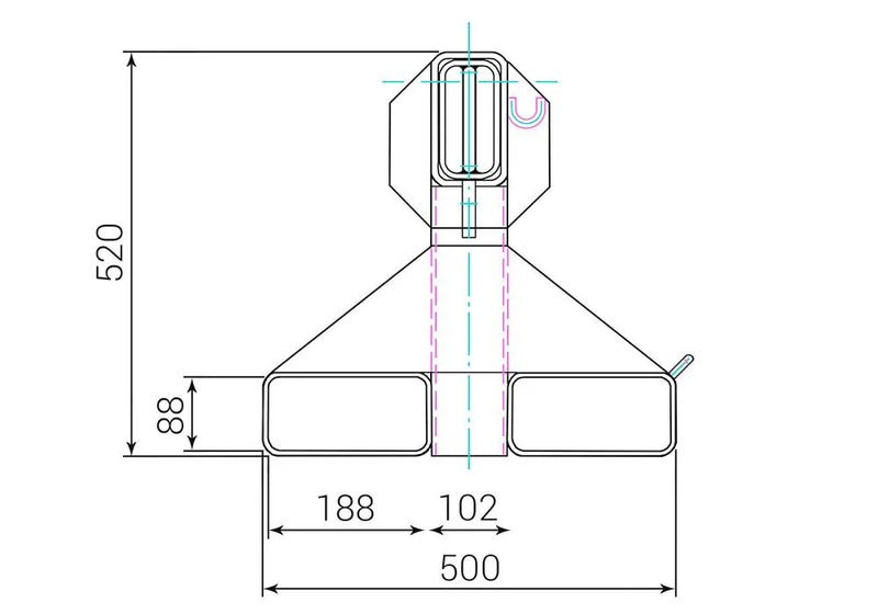 DENIOS Kranarm, Ausziehbar, Traglast 1000 - 5000 Kg, Blau