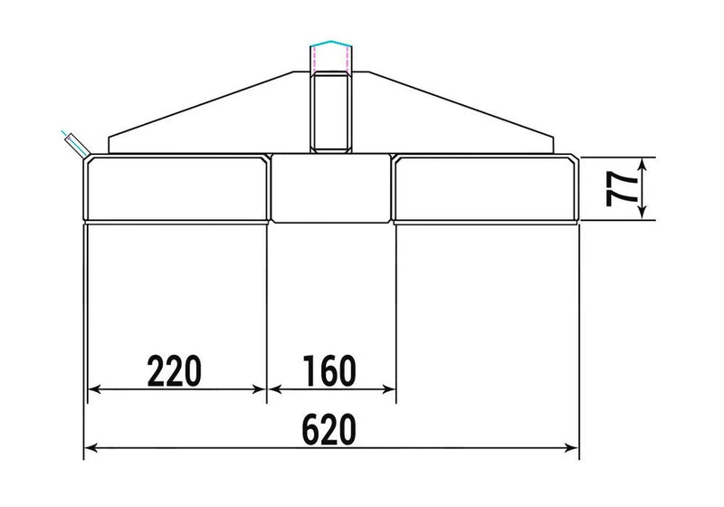 DENIOS Lastarm, Neigung 25°, Traglast 350 - 1000 Kg, Grau