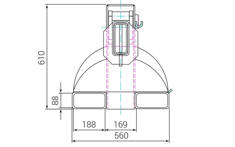 Bras de grue DENIOS, extensible et réglable en hauteur, capacité de charge 650 - 3000 kg, galvanisé 