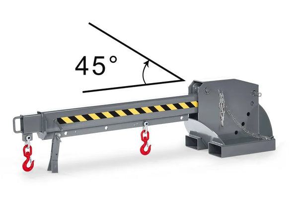 DENIOS Kranarm, Auszieh- Und Höhenverstellbar, Traglast 1250 - 8000 Kg, Grau