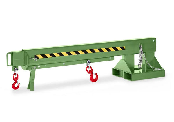 Bras de grue DENIOS, extensible, capacité de charge 650 - 3000 kg, vert 