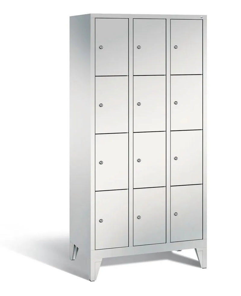 DENIOS Fächerschrank Cabo Auf Füssen, 12 Fächer, B 900, H 1850, T 500 Mm, Grau/grau