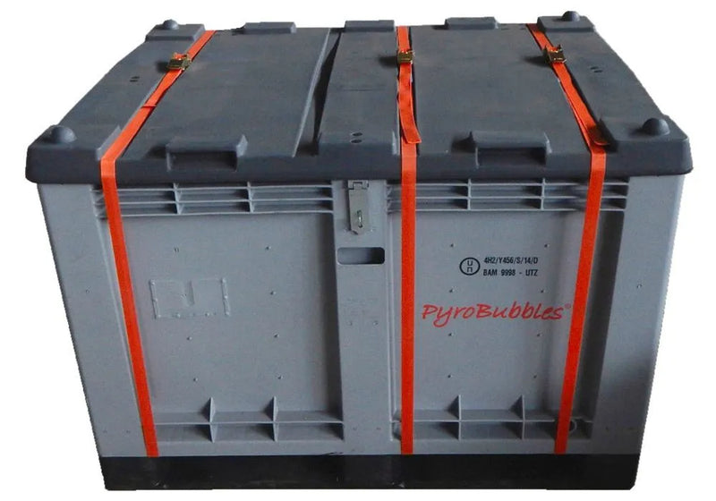 DENIOS Lithium-ionen-akku-transportbox Pe, 299 L, M-box 2 Advanced, Füllmaterial Pyrobubbles®