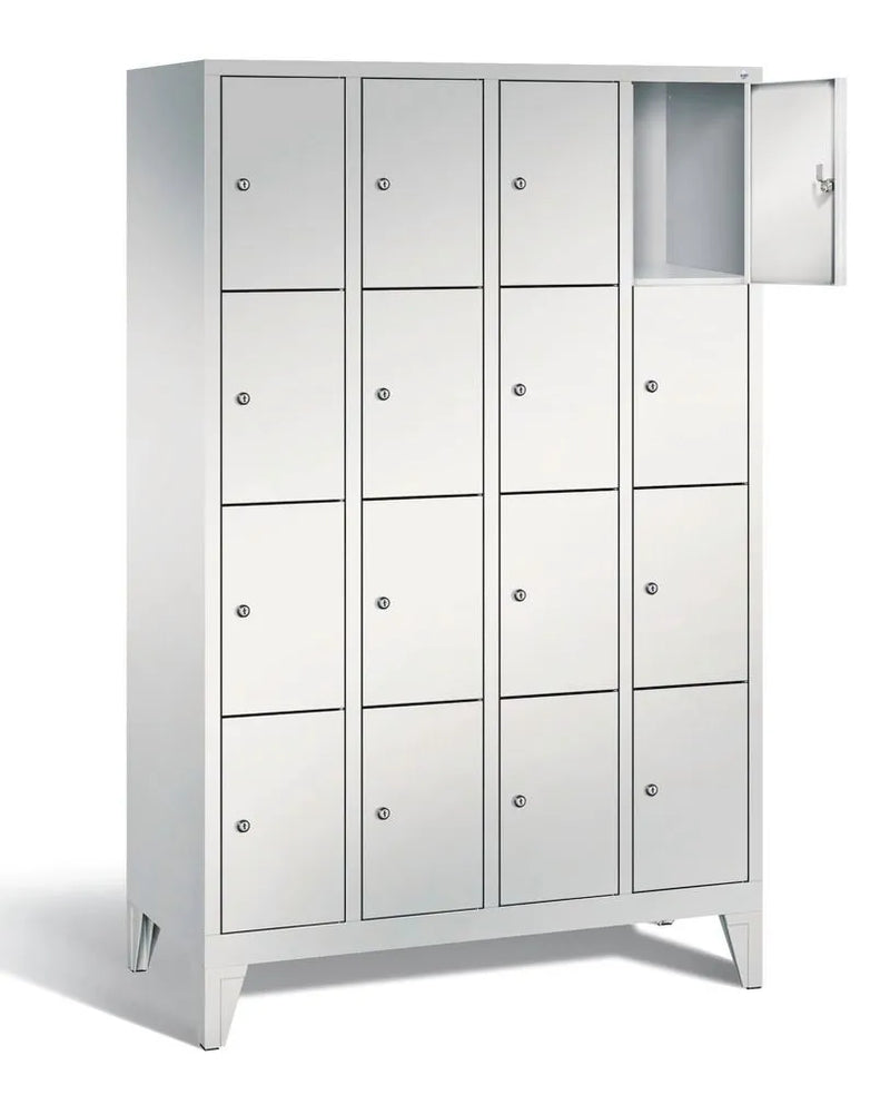 DENIOS Fächerschrank Cabo Auf Füssen, 16 Fächer, B 1190, H 1850, T 500 Mm, Grau/grau