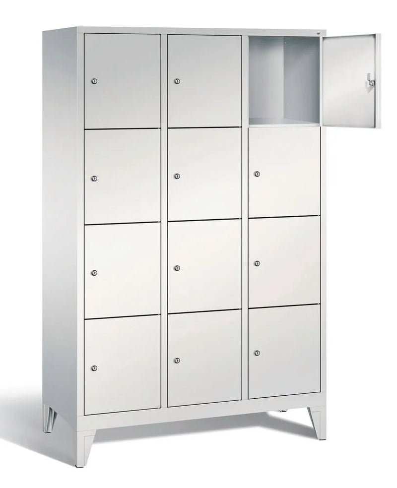 DENIOS Fächerschrank Cabo Auf Füssen, 12 Fächer, B 1200, H 1850, T 500 Mm, Grau/grau