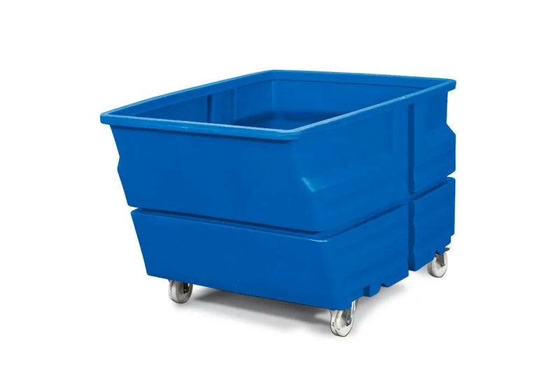 DENIOS systeemcontainer van polyethyleen (PE), met wielen, 800 liter volume, blauw 