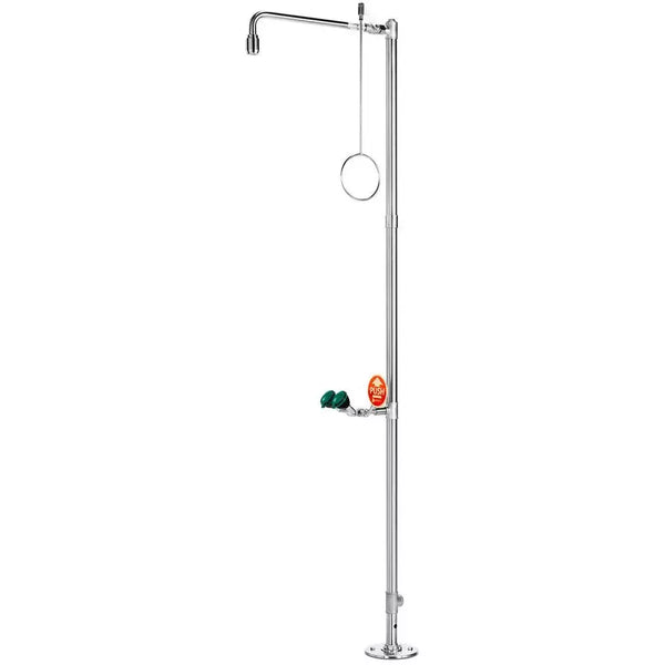 DENIOS Body Shower Met Oogdouche, Roestvrij Staal, Vloermontage, Br 832095, Dvgw 