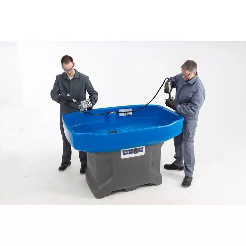 Lave-pièces DENIOS Bio.x C100 XL, ensemble complet composé d'un bac de lavage et d'un premier remplissage 