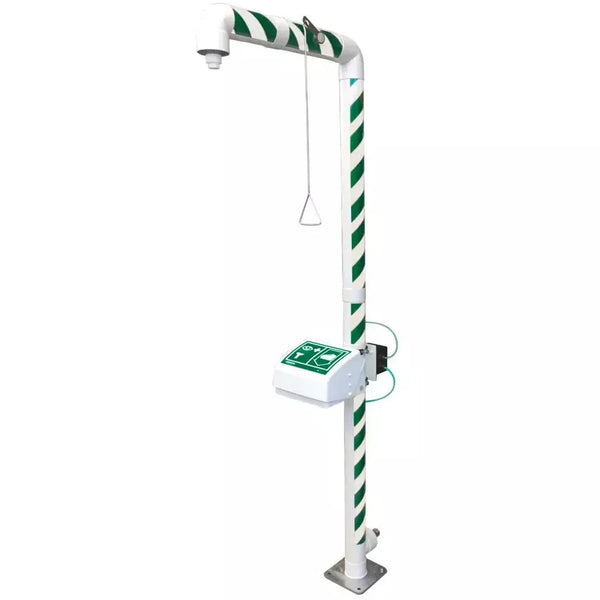 DENIOS Body Emergency Shower Met Oogspoeling Mb 250/50, Verwarmd, Vorstbestendig Tot -30°c 