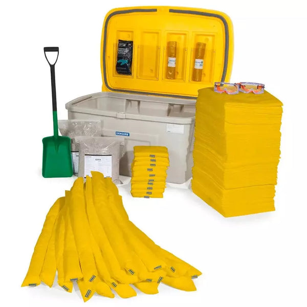 Kit d'urgence DENIOS Densorb, boîtier de sécurité Sf400, version spéciale 