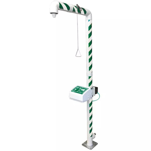 DENIOS Body Emergency Shower Met Oogspoeling Md 250/50, Verwarmd, Vorstbestendig Tot -15°c 