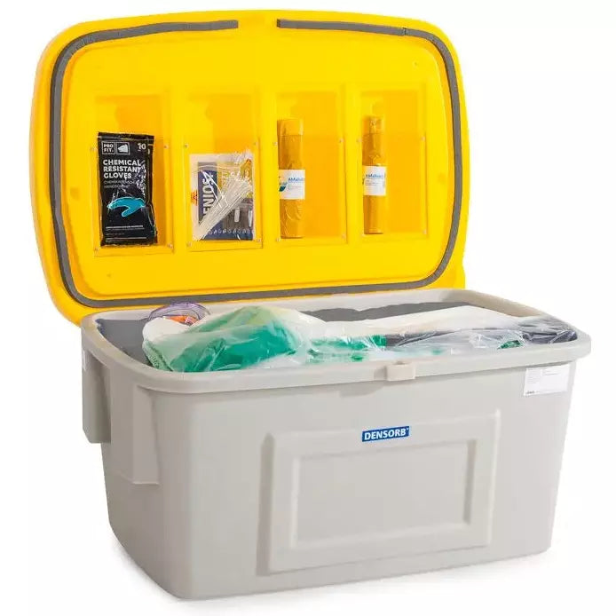 Kit d'urgence DENIOS Densorb, boîtier de sécurité Sf400, version universelle 