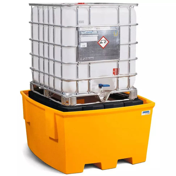 DENIOS Auffangwanne Base-line Aus Polyethylen (Pe) Für 1 Ibc, Mit Pe-lagerbock