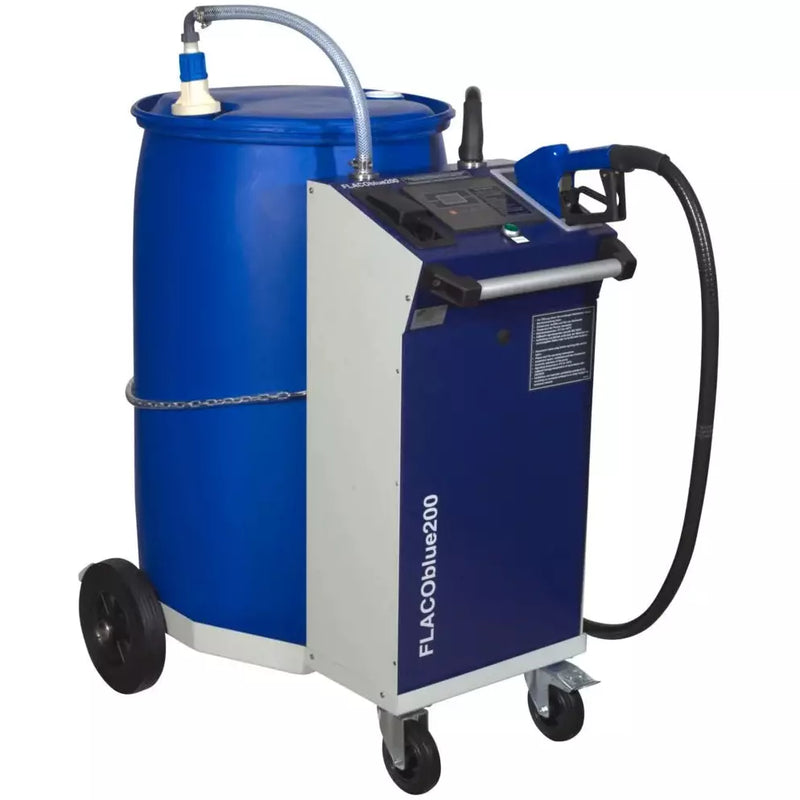 DENIOS Mobiel Tanksysteem Voor Adblue, Flaco Blue 200e, Voor Vrachtwagens, 200-l Container 