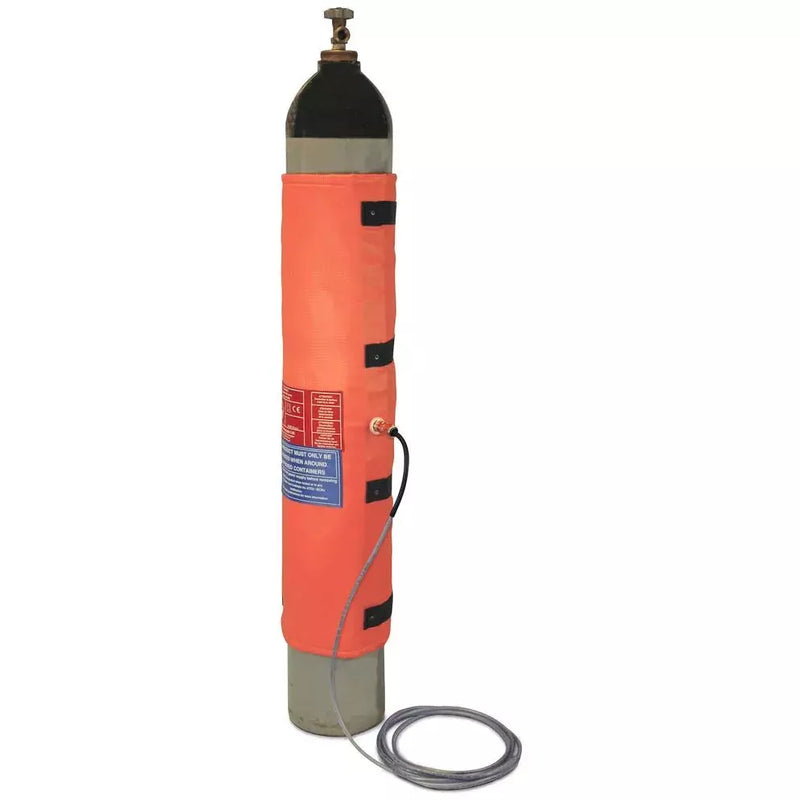 Enveloppe chauffante DENIOS pour bouteilles de gaz, protection antidéflagrante T4, 685 - 830 mm, 100 watts 