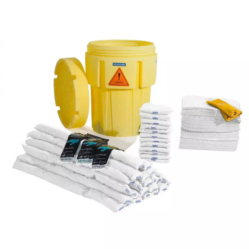 Kit d'urgence DENIOS Densorb, liant en fût S 200, version huile