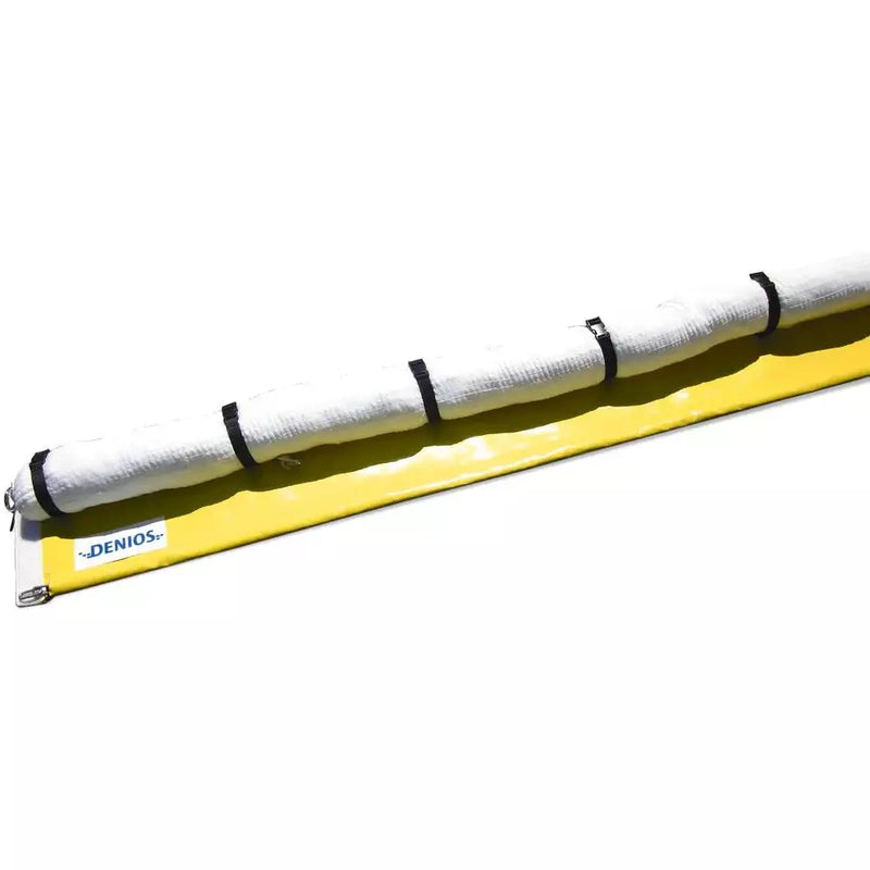 DENIOS Densorb Quatre barrages anti-hydrocarbures (chacun 3 MX 130 mm) en combinaison avec un tablier de plongée (12 MX 300 mm)