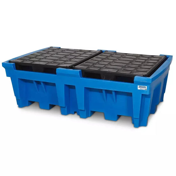 DENIOS Auffangwanne Classic-line Aus Polyethylen (Pe) Für 2 Ibc, Mit Pe-stellfläche