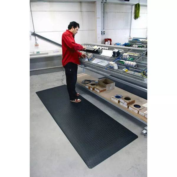 DENIOS Antistatische Mat 2 Met Aardingskabel En Drukknoopsluiting, 0,9 X 3 M 