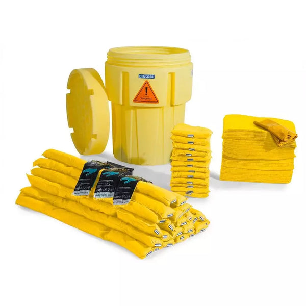 Kit d'urgence DENIOS Densorb, liant en fût S 200, version spéciale 