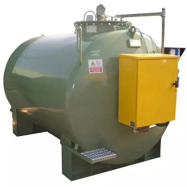 DENIOS dubbelwandige tank volgens Uni En 12285, 20000 liter, met elektrische pomp 70 L/min. 