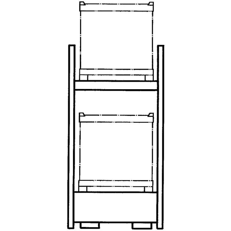 DENIOS Combi-regal 3 K2-i Mit Verzinkter Auffangwanne, Für 2 Ibc À 1000 Liter, Anbaufeld