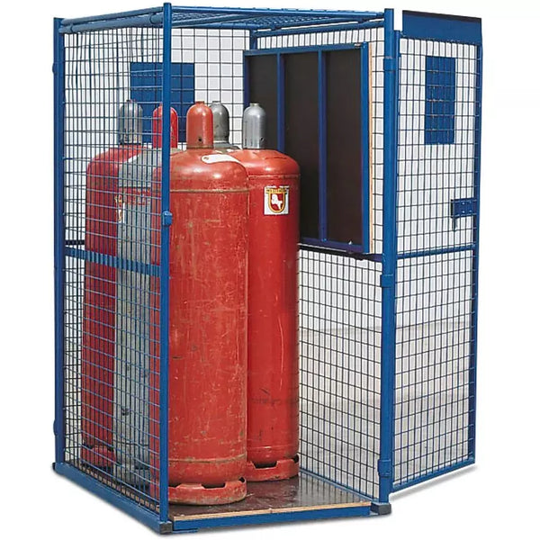 Armoire à bouteilles de gaz DENIOS Gf 8.16 avec porte à 1 vantail et fond plat 