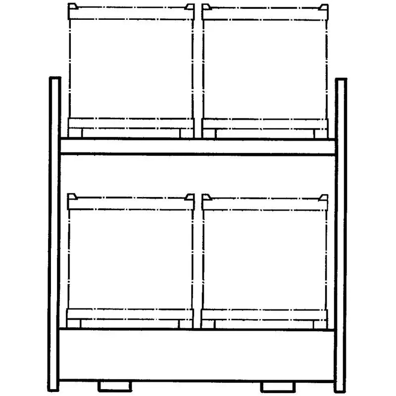 DENIOS Combi-plank 3 K4-i.13, met gelakte lekbak, basisveld 