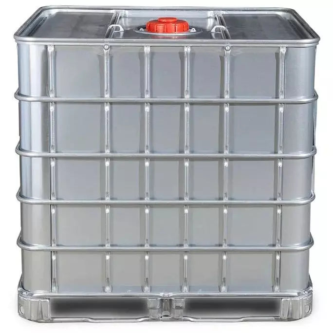 Conteneur pour produits dangereux DENIOS IBC avec enveloppe en acier, version Ex, patins en acier, 1000 litres, ouverture Nw150 