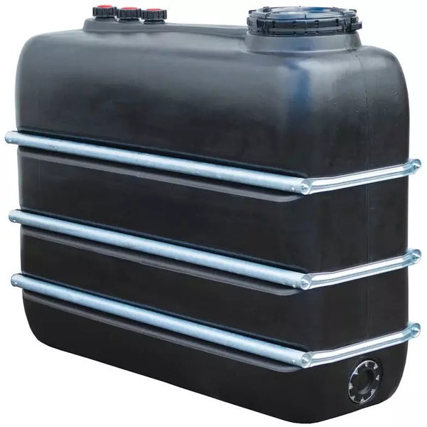 DENIOS Chemikalientank Aus Polyethylen (Pe), 2.000 Liter Volumen, Schwarz